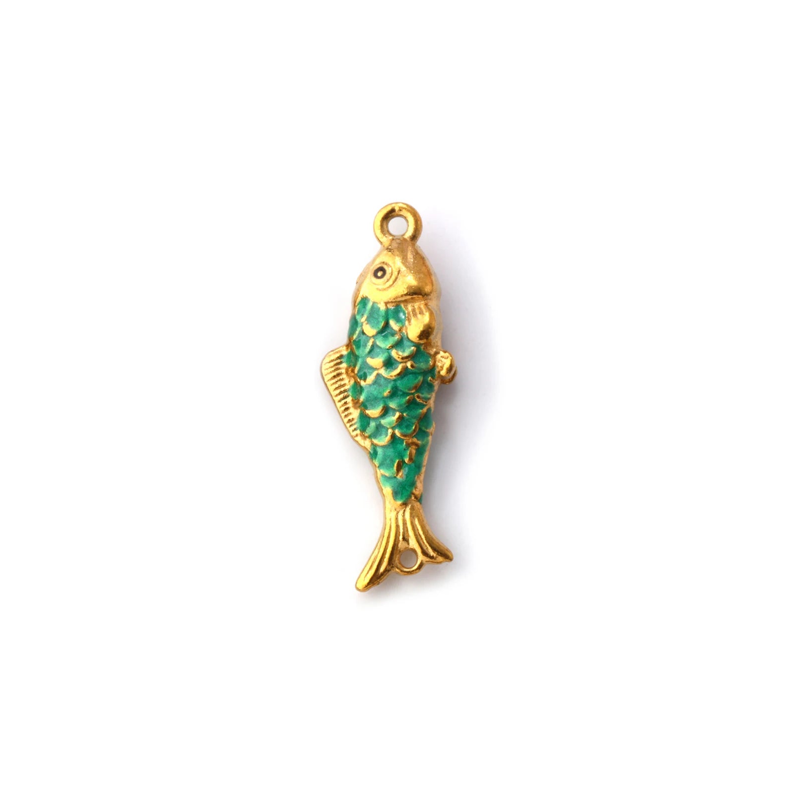 1pc Stainless Steel Connectors Ocean Fish Animal Pearlized Multicolor Enamel Pendant For Women DIY Necklace Jewelry Findings