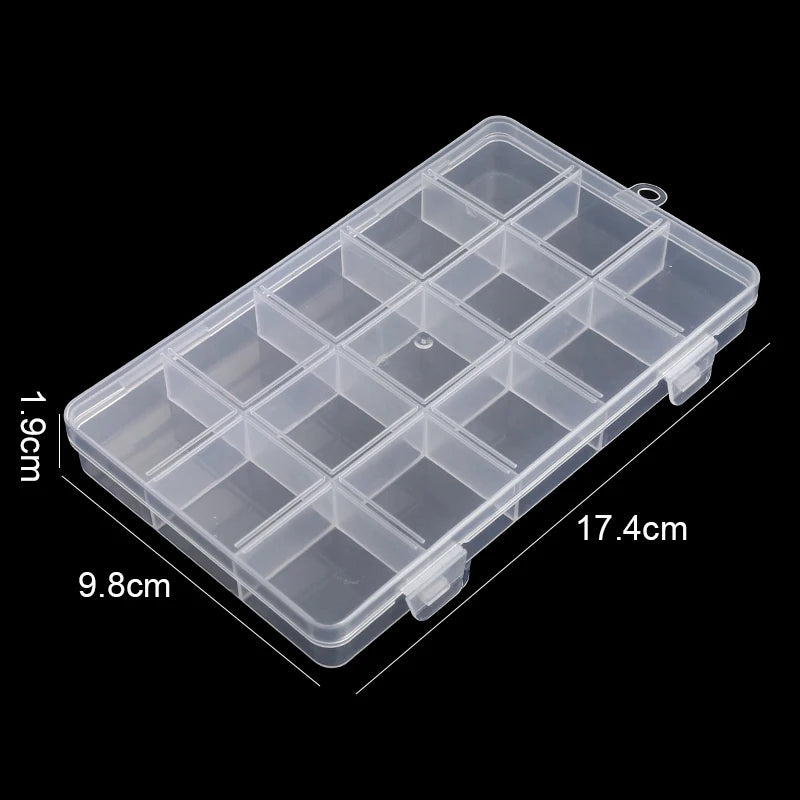Plastic Storage Box - 28-Grid Jewelry Box Bead String Fishing Tackle And Button Organizer Box