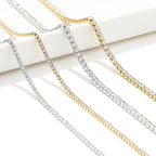 1 Meter Stainless Steel Luxury Cubic Zircon Chains Tennis Chain Choker for DIY Jewelry Making Women Necklace Bracelet Material