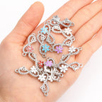 10Pcs Crystal Glass Butterfly Connectors Pendant For Women Bracelet Necklace Making DIY Luxury Jewelry Accessories Charms Materi