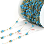 1 Meter Stainless Steel Enamel Twisted Beads Chains for DIY Delicate Jewelry Supplies Women Necklace Earrings Material Wholesale