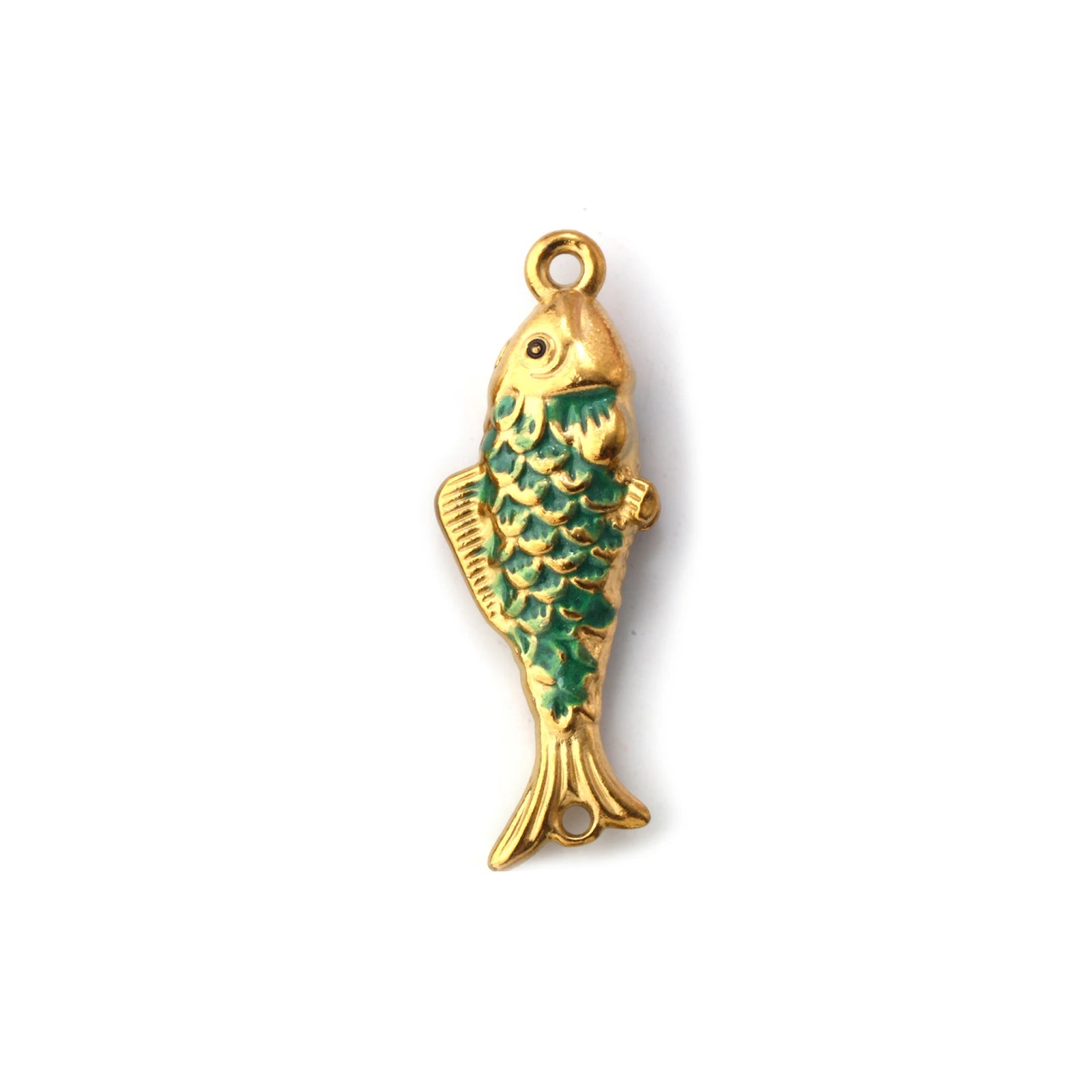 1pc Stainless Steel Connectors Ocean Fish Animal Pearlized Multicolor Enamel Pendant For Women DIY Necklace Jewelry Findings