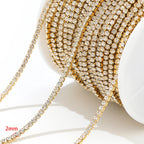 1 Meter Stainless Steel Luxury Cubic Zircon Chains Tennis Chain Choker for DIY Jewelry Making Women Necklace Bracelet Material