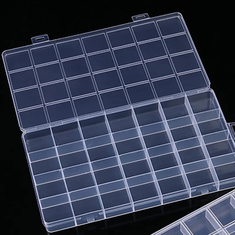 Plastic Storage Box - 28-Grid Jewelry Box Bead String Fishing Tackle And Button Organizer Box
