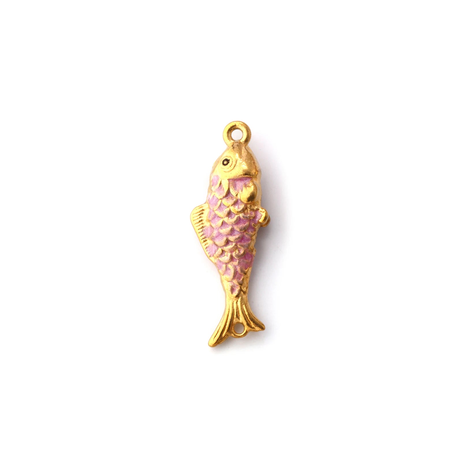 1pc Stainless Steel Connectors Ocean Fish Animal Pearlized Multicolor Enamel Pendant For Women DIY Necklace Jewelry Findings