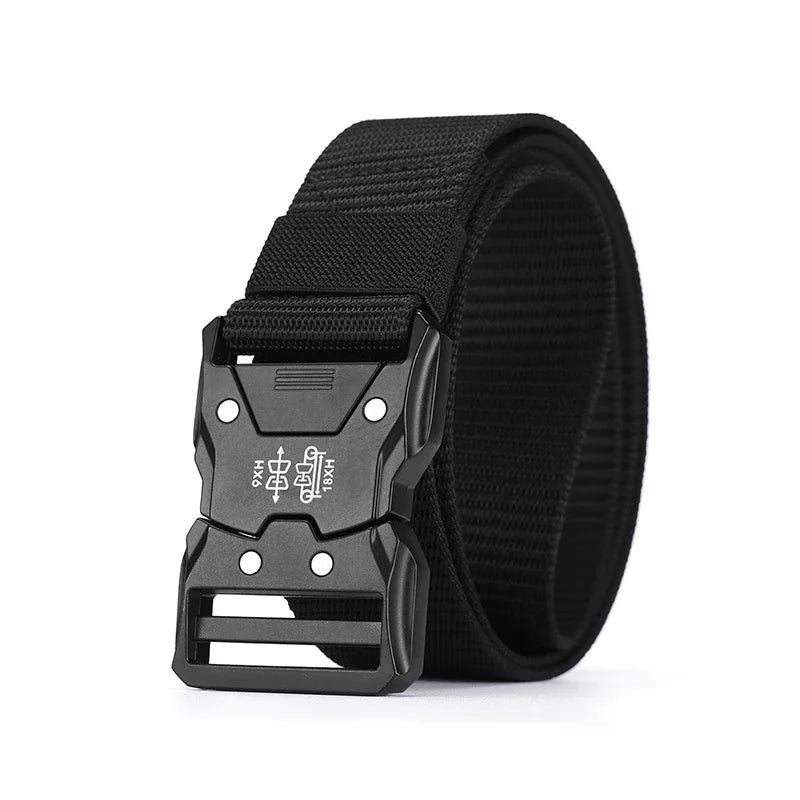 Men's Tactical Belt Canvas Woven Breathable Belt Durable Outdoor Belt Ideal Gift Choice