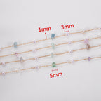 0.5/1meter Crystal Gravel Synthetic Pearl Chain  Stainless Steel Chain for jewelry Making DIY Women Fashion Necklace Bracelets