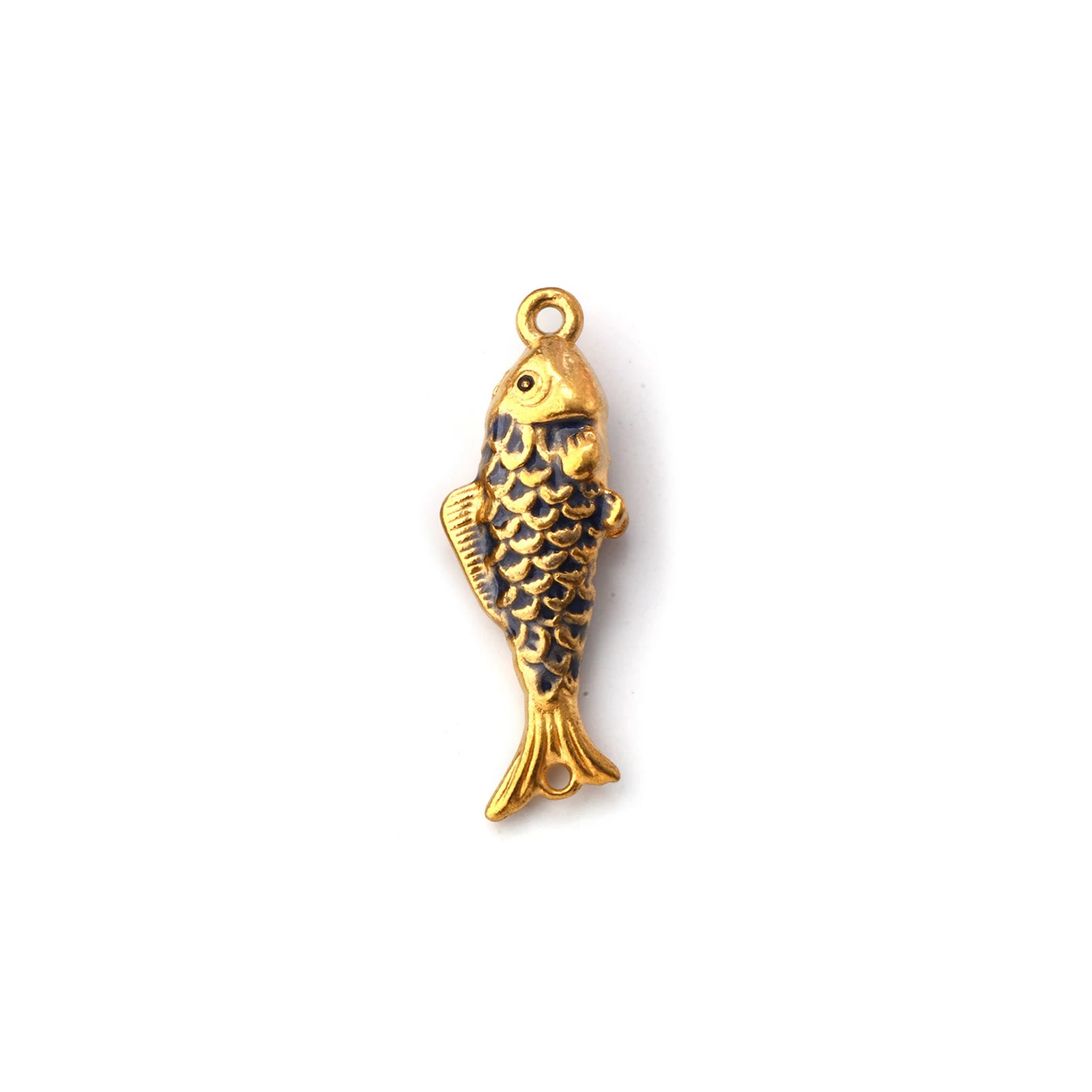 1pc Stainless Steel Connectors Ocean Fish Animal Pearlized Multicolor Enamel Pendant For Women DIY Necklace Jewelry Findings