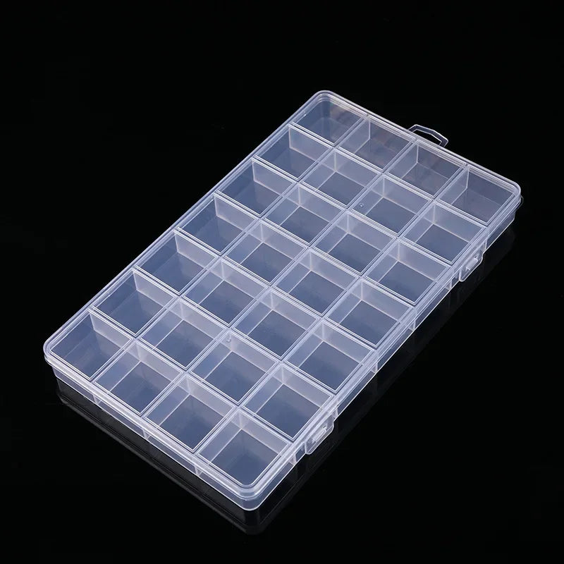 Plastic Storage Box - 28-Grid Jewelry Box Bead String Fishing Tackle And Button Organizer Box