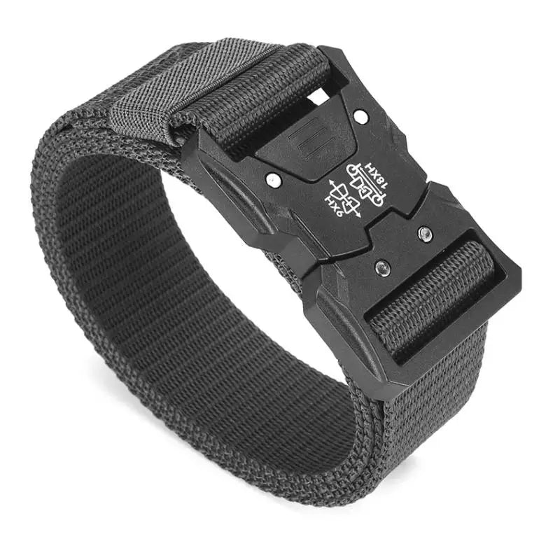 Men's Tactical Belt Canvas Woven Breathable Belt Durable Outdoor Belt Ideal Gift Choice