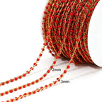1 Meter Stainless Steel Enamel Twisted Beads Chains for DIY Delicate Jewelry Supplies Women Necklace Earrings Material Wholesale