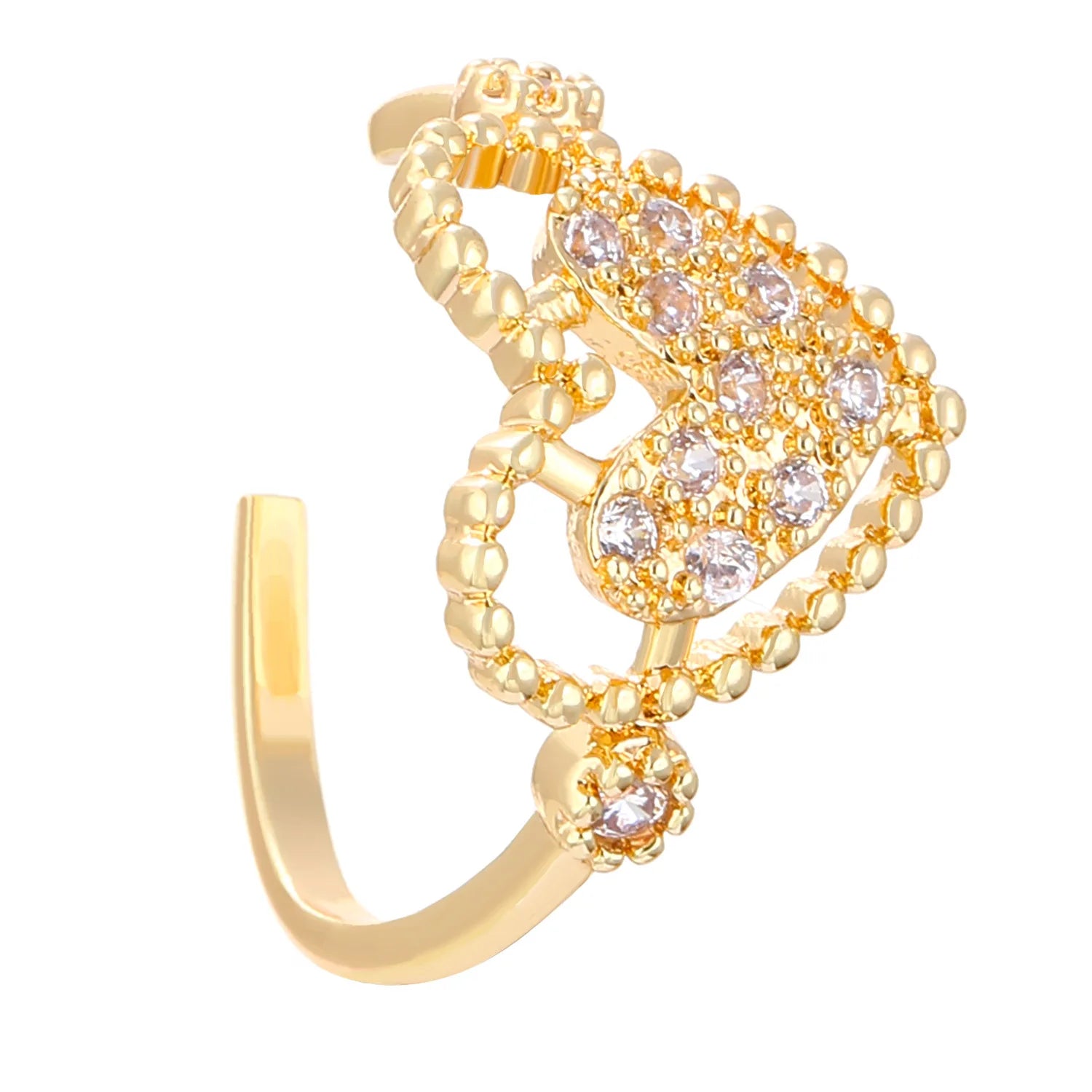 Korean Fashion Zircon Ear Clip Earrings For Women Jewelry Ear Cuffs Without Hole Vintage Fake Piercing Luxury Crystal Earrings