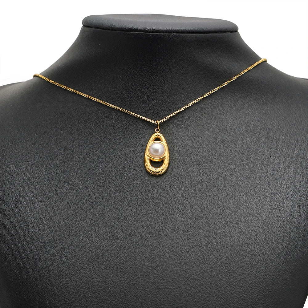 5pcs Stainless Steel Imitation Pearl Lock Heart Sun Necklace Charms Earring DIY Women Bracelet Jewelry Making Supplies Wholesale