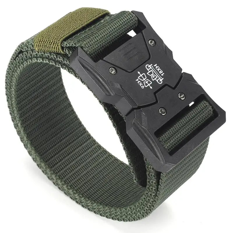 Men's Tactical Belt Canvas Woven Breathable Belt Durable Outdoor Belt Ideal Gift Choice
