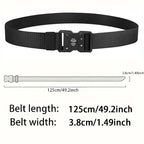 Men's Tactical Belt Canvas Woven Breathable Belt Durable Outdoor Belt Ideal Gift Choice