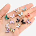 10Pcs Crystal Glass Butterfly Connectors Pendant For Women Bracelet Necklace Making DIY Luxury Jewelry Accessories Charms Materi