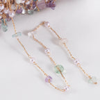 0.5/1meter Crystal Gravel Synthetic Pearl Chain  Stainless Steel Chain for jewelry Making DIY Women Fashion Necklace Bracelets