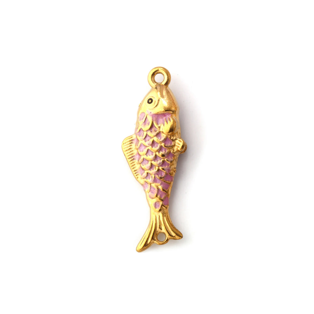 1pc Stainless Steel Connectors Ocean Fish Animal Pearlized Multicolor Enamel Pendant For Women DIY Necklace Jewelry Findings