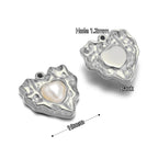 5pcs Stainless Steel Imitation Pearl Lock Heart Sun Necklace Charms Earring DIY Women Bracelet Jewelry Making Supplies Wholesale