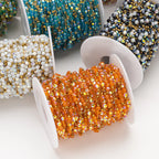 1Meter Stainless Steel Crystal Beaded Chain For DIY Women Necklace Bracelet Jewelry Making Supplies Accessories Wholesale Craft