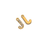 5pcs Stainless Steel Gold Rhinestone Letters Charms DIY Women Girl Alphabet Necklace Pendants Jewelry Bracelet Earrings Making