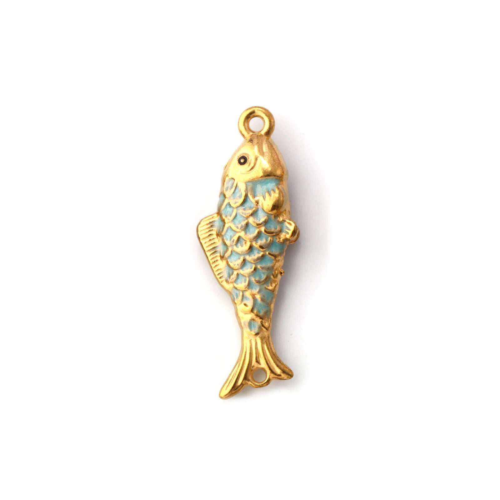 1pc Stainless Steel Connectors Ocean Fish Animal Pearlized Multicolor Enamel Pendant For Women DIY Necklace Jewelry Findings