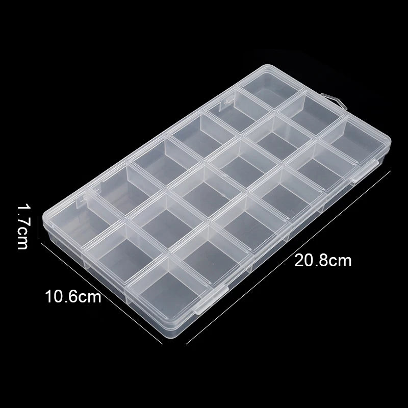 Plastic Storage Box - 28-Grid Jewelry Box Bead String Fishing Tackle And Button Organizer Box