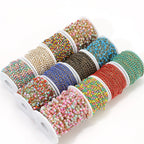 1 Meter Stainless Steel Enamel Twisted Beads Chains for DIY Delicate Jewelry Supplies Women Necklace Earrings Material Wholesale