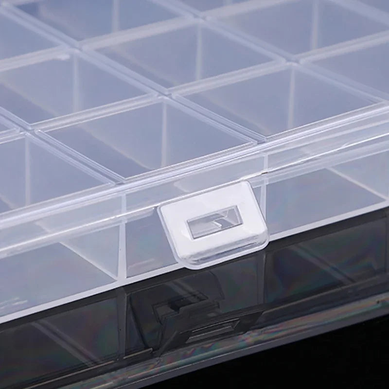 Plastic Storage Box - 28-Grid Jewelry Box Bead String Fishing Tackle And Button Organizer Box