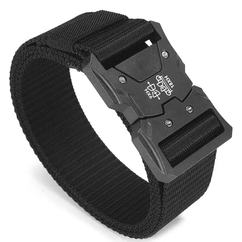 Men's Tactical Belt Canvas Woven Breathable Belt Durable Outdoor Belt Ideal Gift Choice
