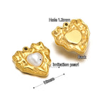 5pcs Stainless Steel Imitation Pearl Lock Heart Sun Necklace Charms Earring DIY Women Bracelet Jewelry Making Supplies Wholesale