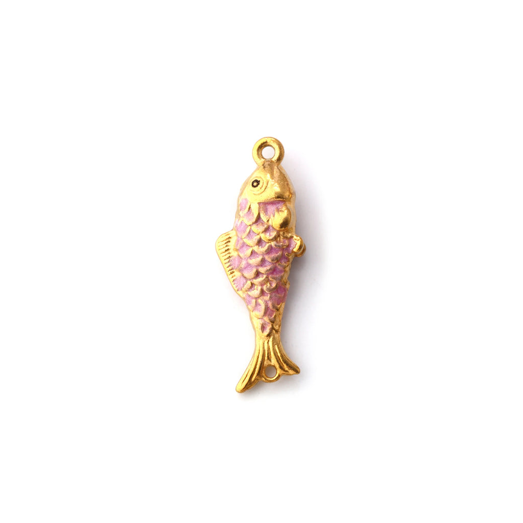 1pc Stainless Steel Connectors Ocean Fish Animal Pearlized Multicolor Enamel Pendant For Women DIY Necklace Jewelry Findings