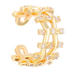 Korean Fashion Zircon Ear Clip Earrings For Women Jewelry Ear Cuffs Without Hole Vintage Fake Piercing Luxury Crystal Earrings
