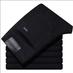 Wthinlee New Business Men's Jeans Casual Straight Stretch Fashion Classic Blue Black Work Denim Trousers Male Brand Clothing
