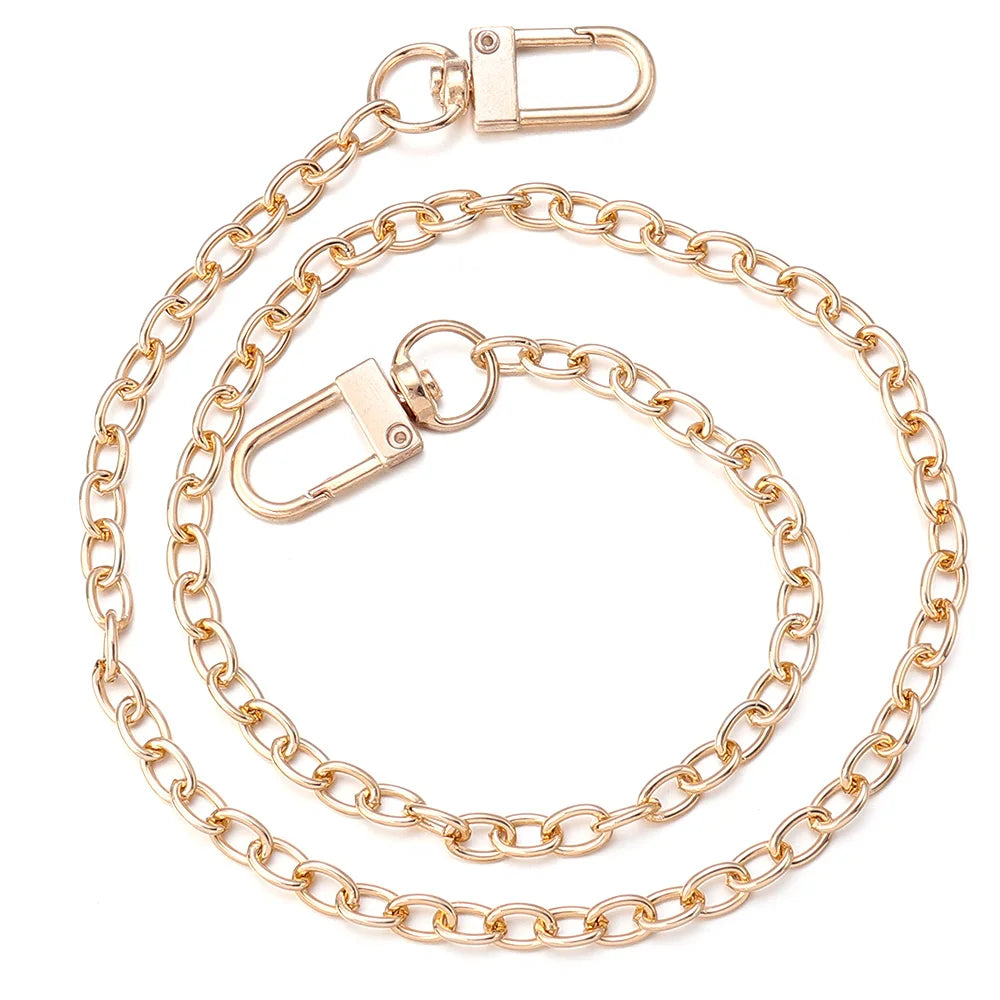 20/40/80/120cm Metal Aluminum Bag Chains Women Detachable Shoulder Strap Chain for Pets Chain Bag Replace Parts Accessories