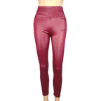 Autumn And Winter New Season Wearable Women's Tight Pants With High Waist And Sexy Faux Leather Texture Long Pants With Leggings