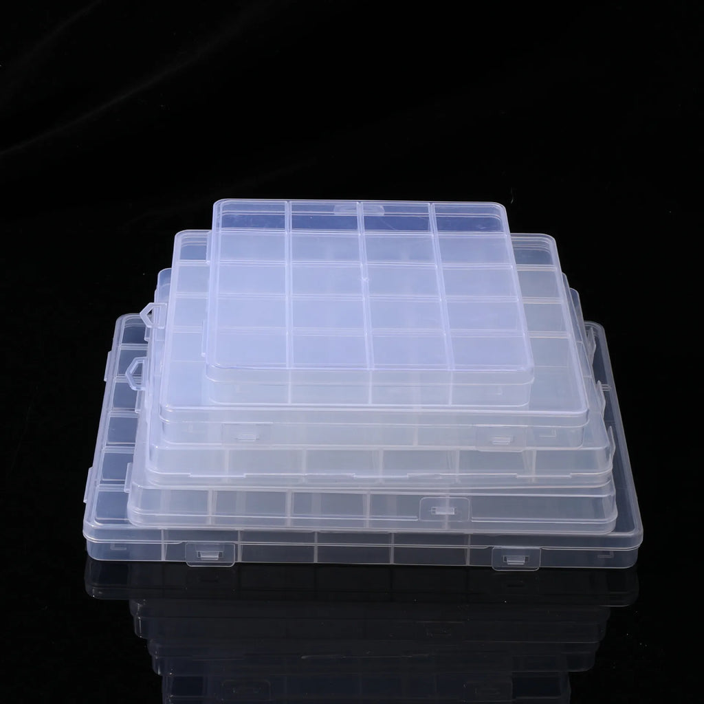 Plastic Storage Box - 28-Grid Jewelry Box Bead String Fishing Tackle And Button Organizer Box
