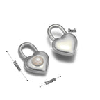 5pcs Stainless Steel Imitation Pearl Lock Heart Sun Necklace Charms Earring DIY Women Bracelet Jewelry Making Supplies Wholesale