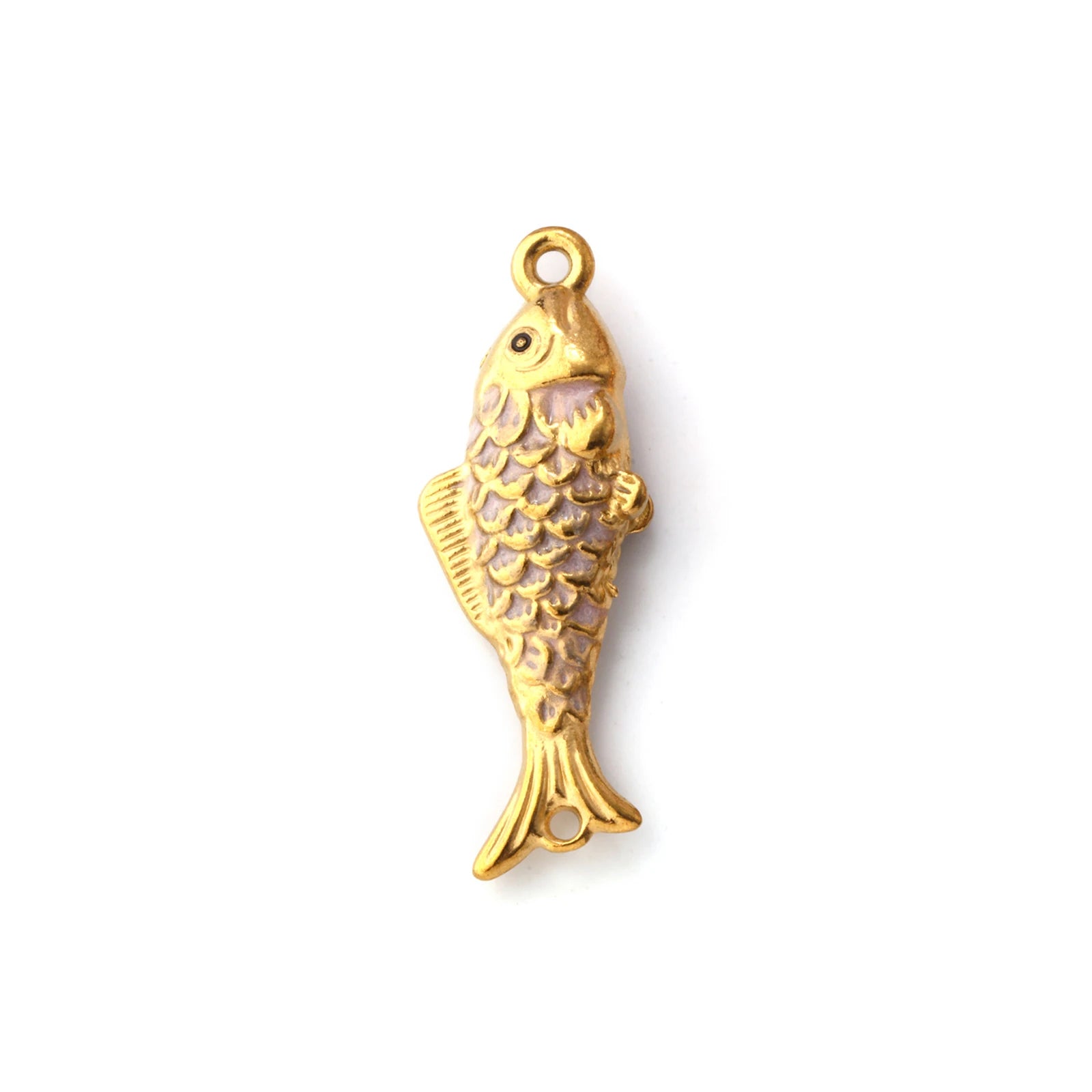 1pc Stainless Steel Connectors Ocean Fish Animal Pearlized Multicolor Enamel Pendant For Women DIY Necklace Jewelry Findings