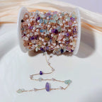 0.5/1meter Crystal Gravel Synthetic Pearl Chain  Stainless Steel Chain for jewelry Making DIY Women Fashion Necklace Bracelets