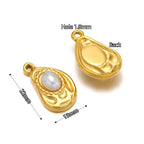 5pcs Stainless Steel Imitation Pearl Lock Heart Sun Necklace Charms Earring DIY Women Bracelet Jewelry Making Supplies Wholesale