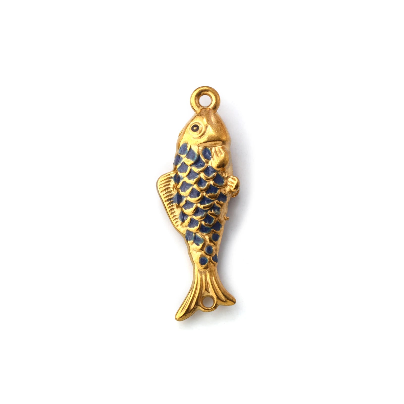 1pc Stainless Steel Connectors Ocean Fish Animal Pearlized Multicolor Enamel Pendant For Women DIY Necklace Jewelry Findings