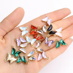 10Pcs Crystal Glass Butterfly Connectors Pendant For Women Bracelet Necklace Making DIY Luxury Jewelry Accessories Charms Materi