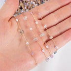 0.5/1meter Crystal Gravel Synthetic Pearl Chain  Stainless Steel Chain for jewelry Making DIY Women Fashion Necklace Bracelets