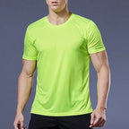High quality men breathable fast drying running sports fitness breathable comfortable short sleeve T-shirt casual light Gym Tops