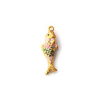 1pc Stainless Steel Connectors Ocean Fish Animal Pearlized Multicolor Enamel Pendant For Women DIY Necklace Jewelry Findings