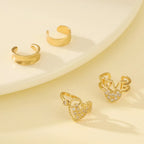 Korean Fashion Zircon Ear Clip Earrings For Women Jewelry Ear Cuffs Without Hole Vintage Fake Piercing Luxury Crystal Earrings